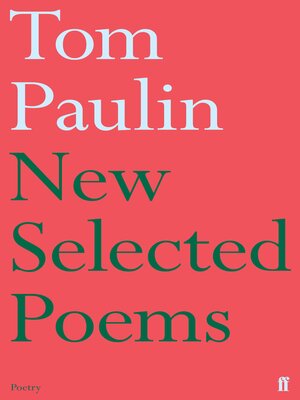 cover image of New Selected Poems of Tom Paulin